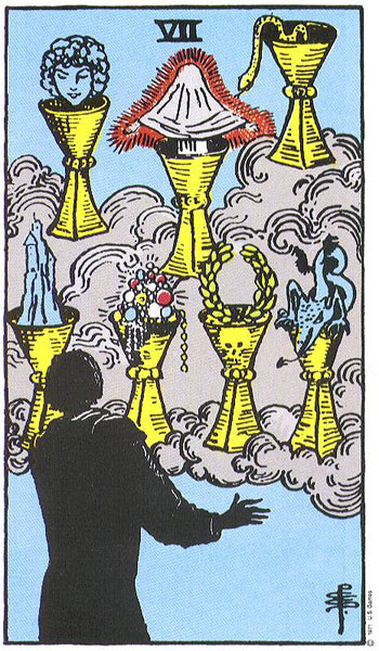 Seven of Cups — เจ็ดถ้วย