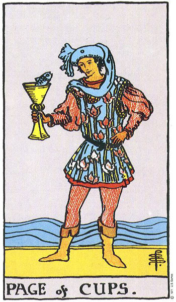 Page of Cups — เด็กถือถ้วย