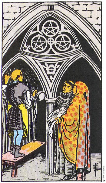 Three of Pentacles — สามเหรียญ