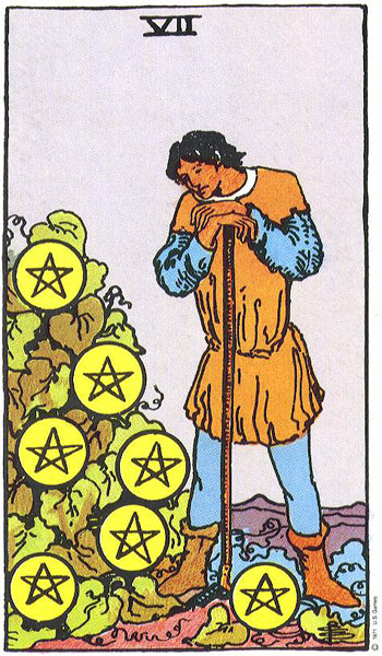 Seven of Pentacles — เจ็ดเหรียญ