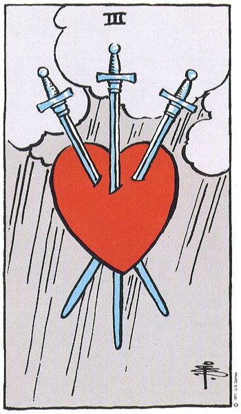 Three of Swords — สามดาบ
