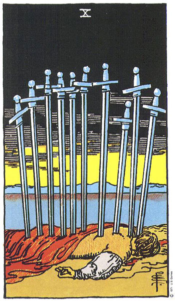 Ten of Swords — สิบดาบ