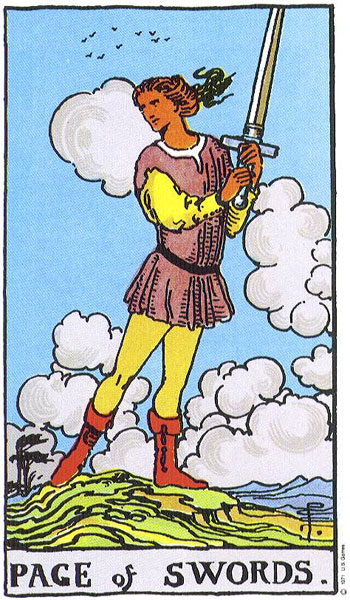 Page of Swords — เด็กถือดาบ