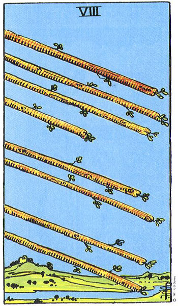 Eight of Wands — แปดไม้เท้า