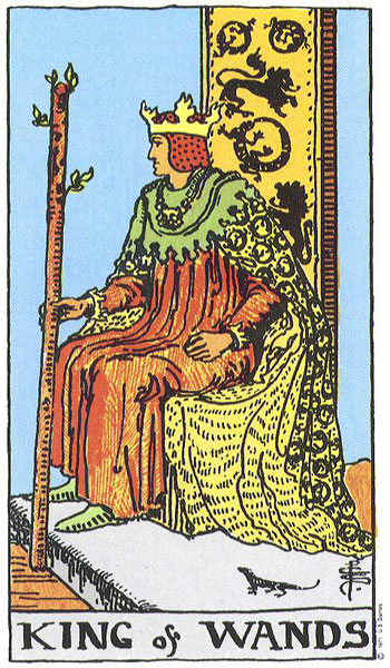 King of Wands — ราชาถือไม้เท้า